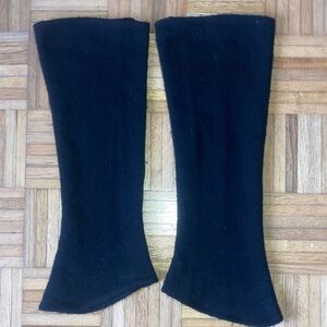 Stoffrausch (Berlin) Black Women's Merino Wool Leg Warmers free size